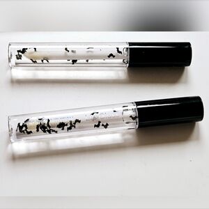 NWT 》2 ×《BEAUTY INTUITION CLEAR LIP GLOSSES FLUTTERING WITH BLACK BATS!